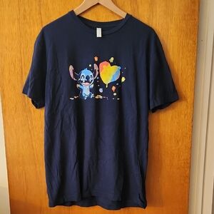 Disney Navy Blue Stitch Graphic Tee